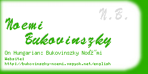 noemi bukovinszky business card